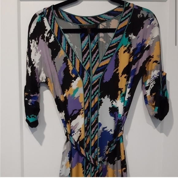 Beautiful Boho BCBG MazAzria Soft shift style dress with waist tie - XS - Picture 2 of 6